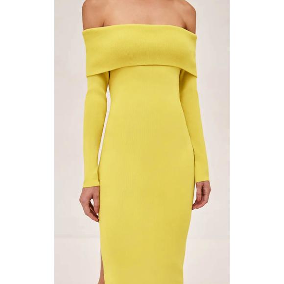 NEW ALEXIS women's justine dress in canary - Picture 2 of 3